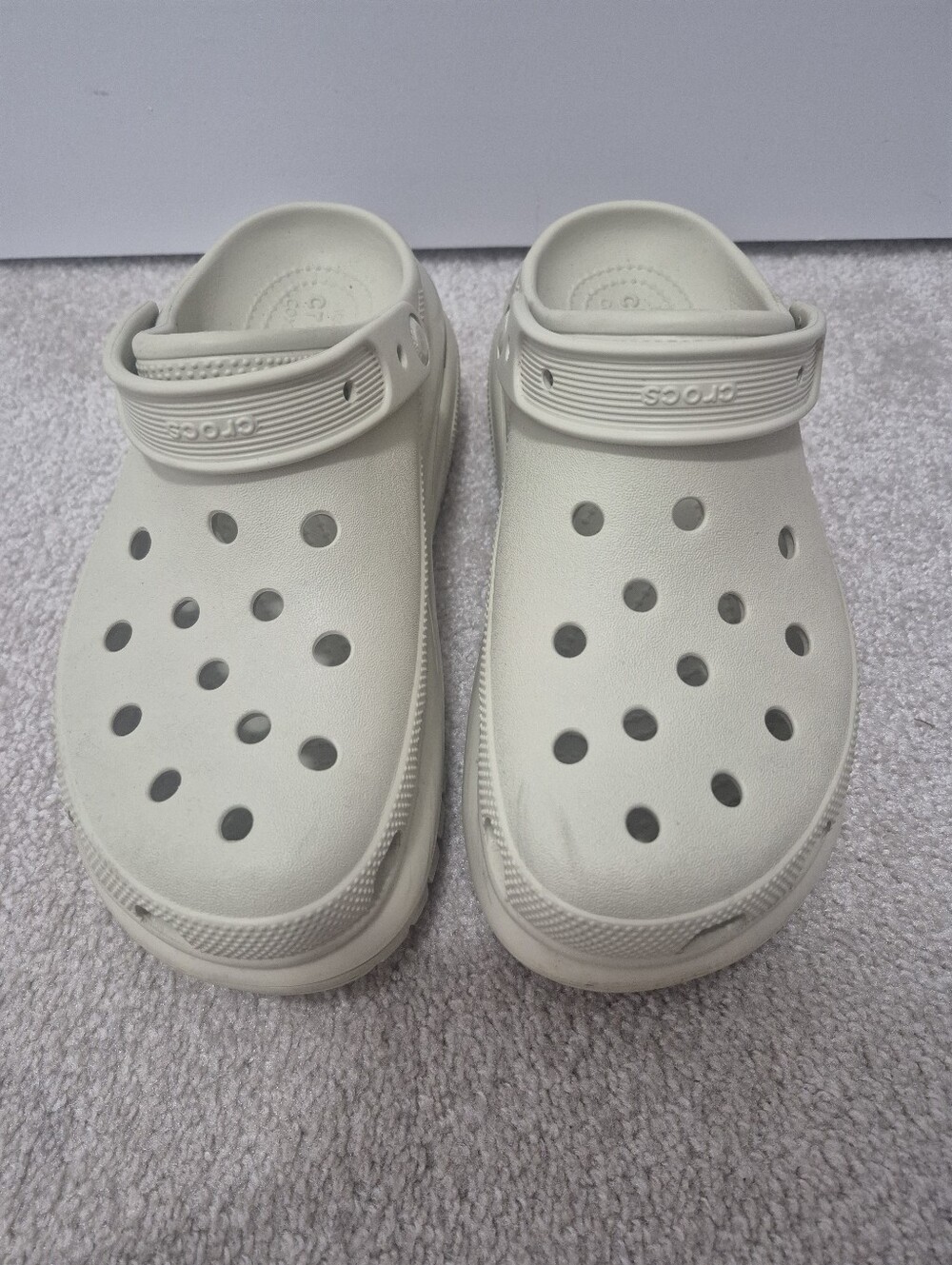 Crocs Mega Crush Clogs, Unisex, Ivory, M8, W10 - Picture 6 of 12